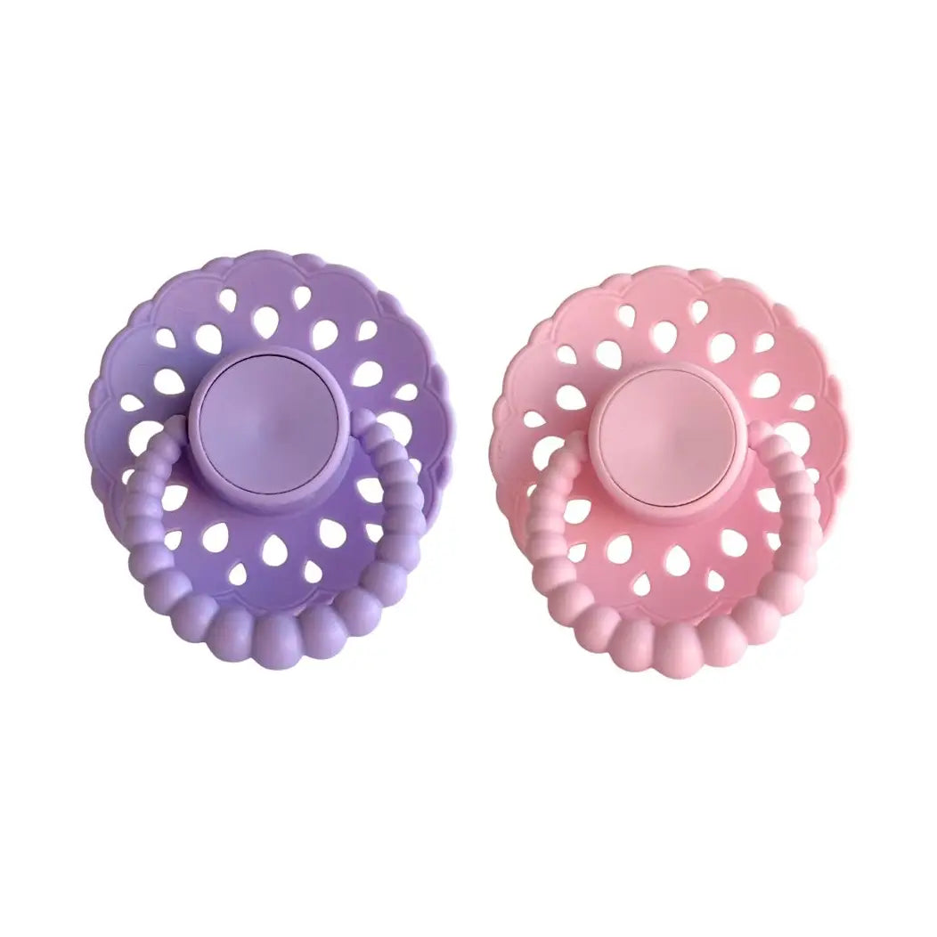 CMC Bubble Dummies Lavender and Blush Size 2 6-18mths
