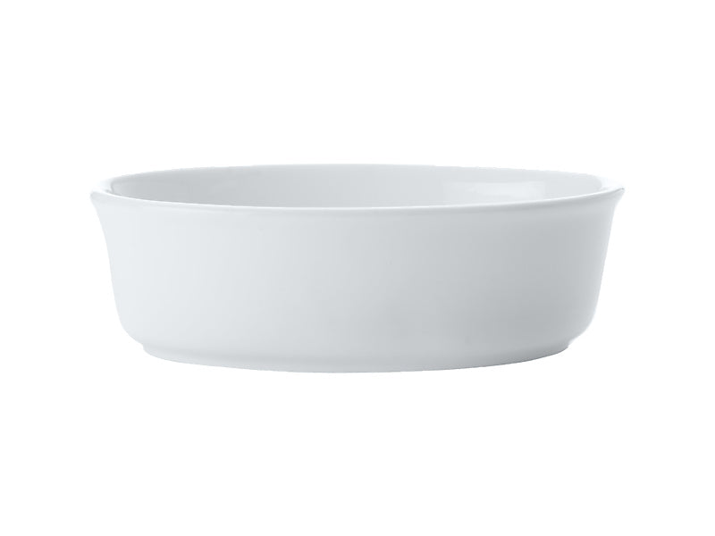 Mw White Basic Pie Dish Oval 18cm