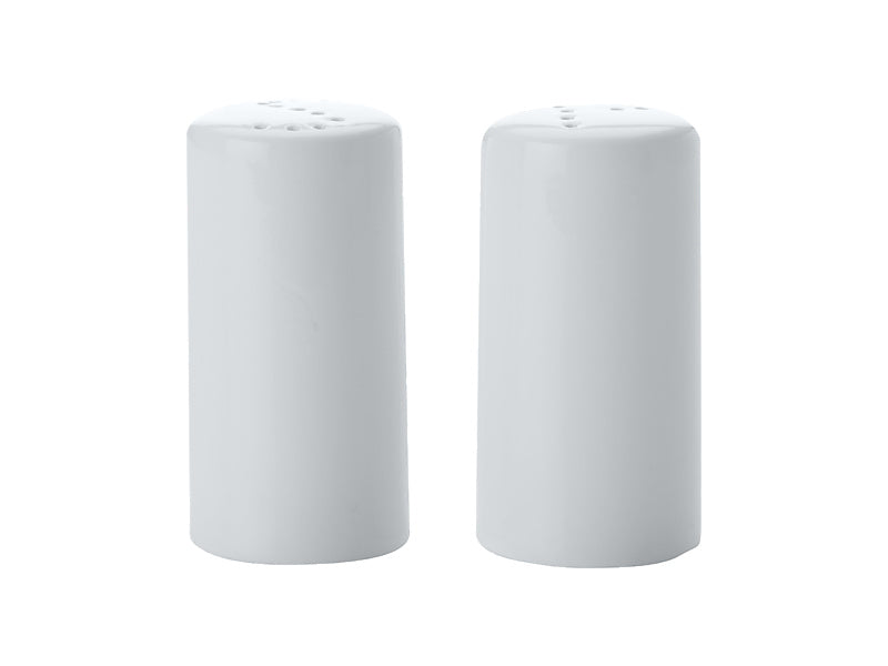 Maxwell and Williams White Basic Cylindrical Salt n Pepper