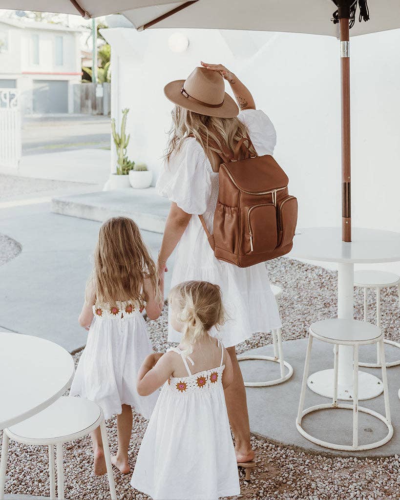 Signature Nappy Backpack - Terracotta Genuine Leather