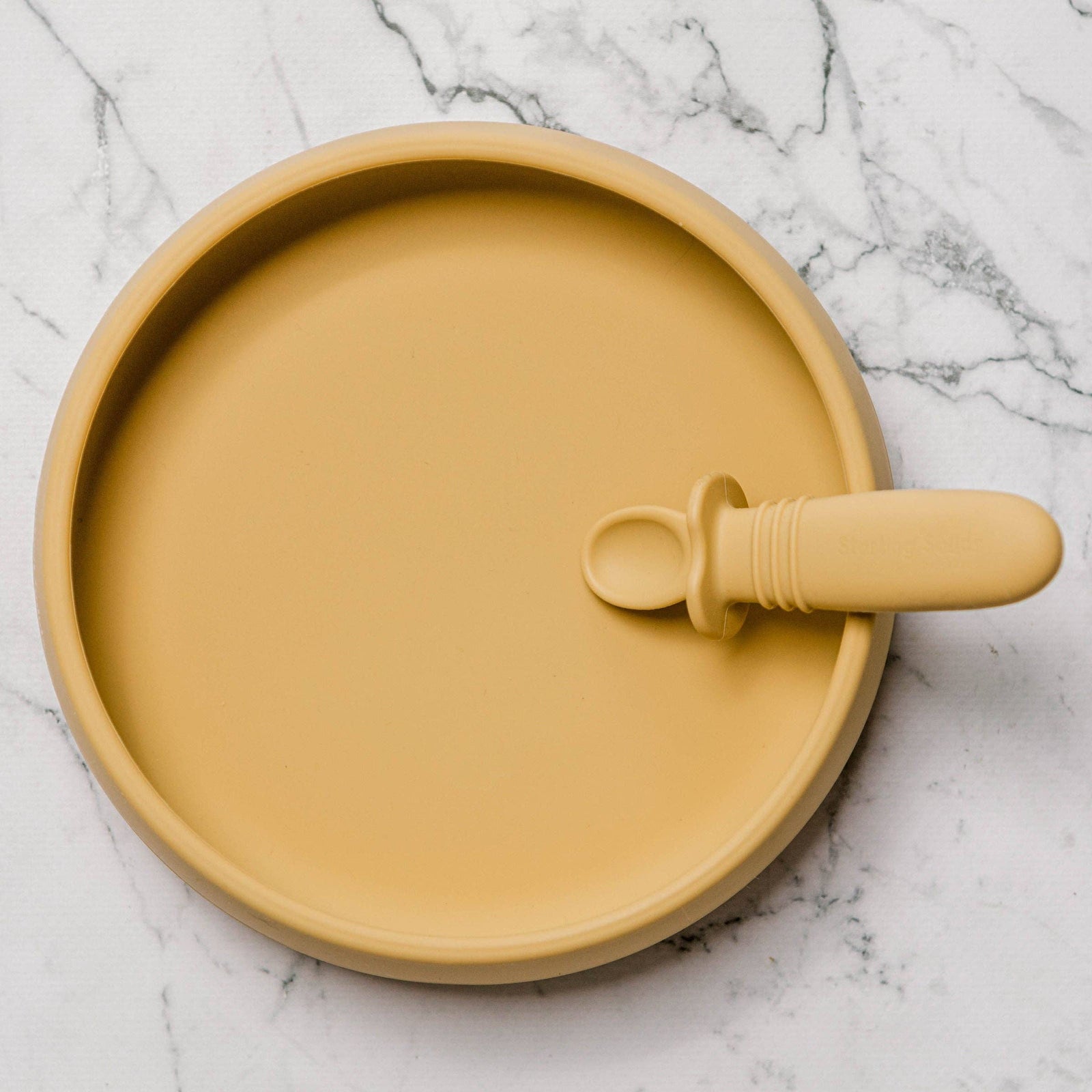 Suckie Scoop Silicone Suction Plate: Blue Lemonade