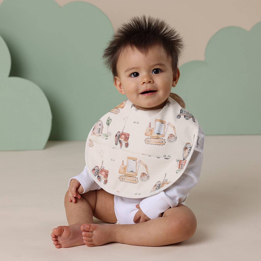 Diggers &amp; Tractors Snuggle Bib