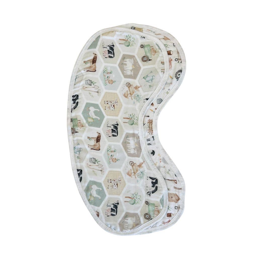 Cuddle Bug & Co Burp Bib Patchwork Farm & Farm Life