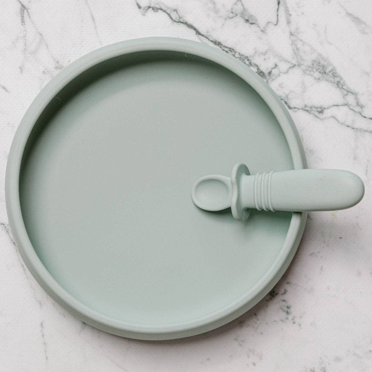Suckie Scoop Silicone Suction Plate: Blue Lemonade