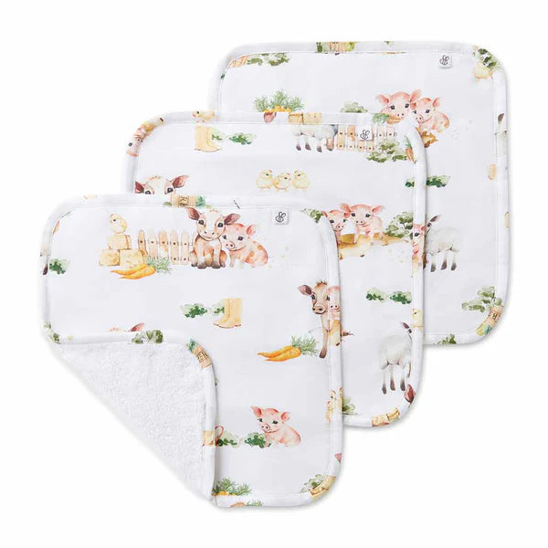Snuggle Hunny Farm Life Organic Wash Cloth 3 Pack