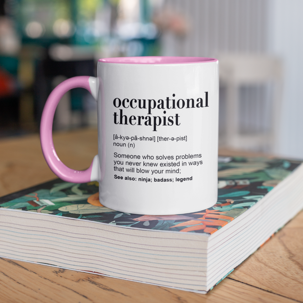 Occupational Therapist Dictionary Mug: Pink Handle