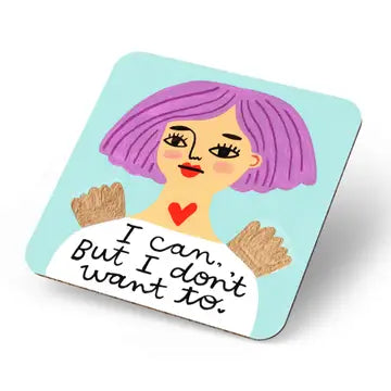 Coaster I Can But I Dont Want To Grumpy Angel
