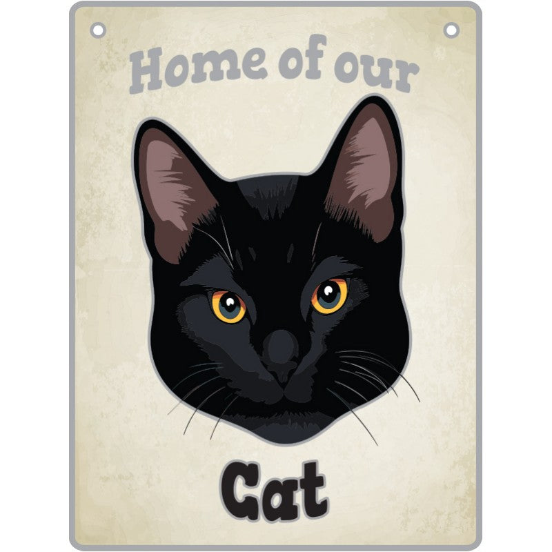 Artique Plaque Home of our Black Cat