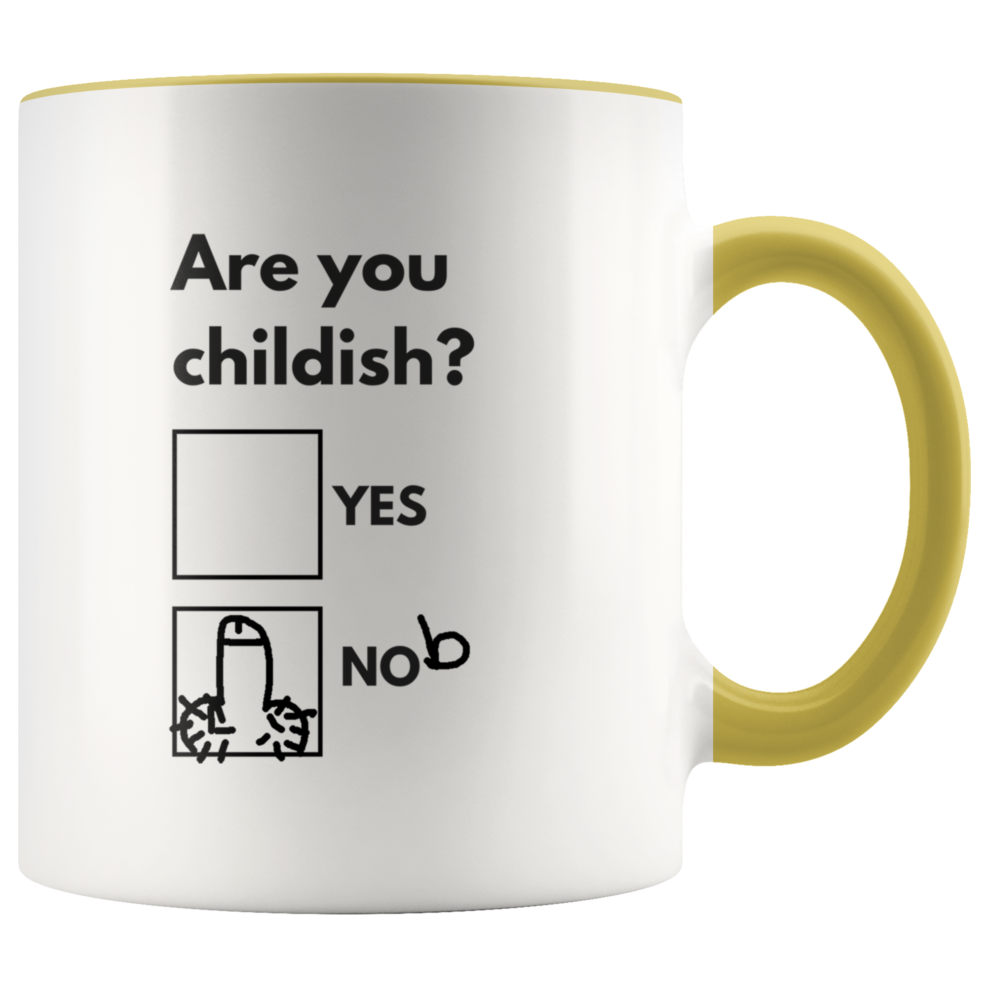 Are You Childish Mug: Black