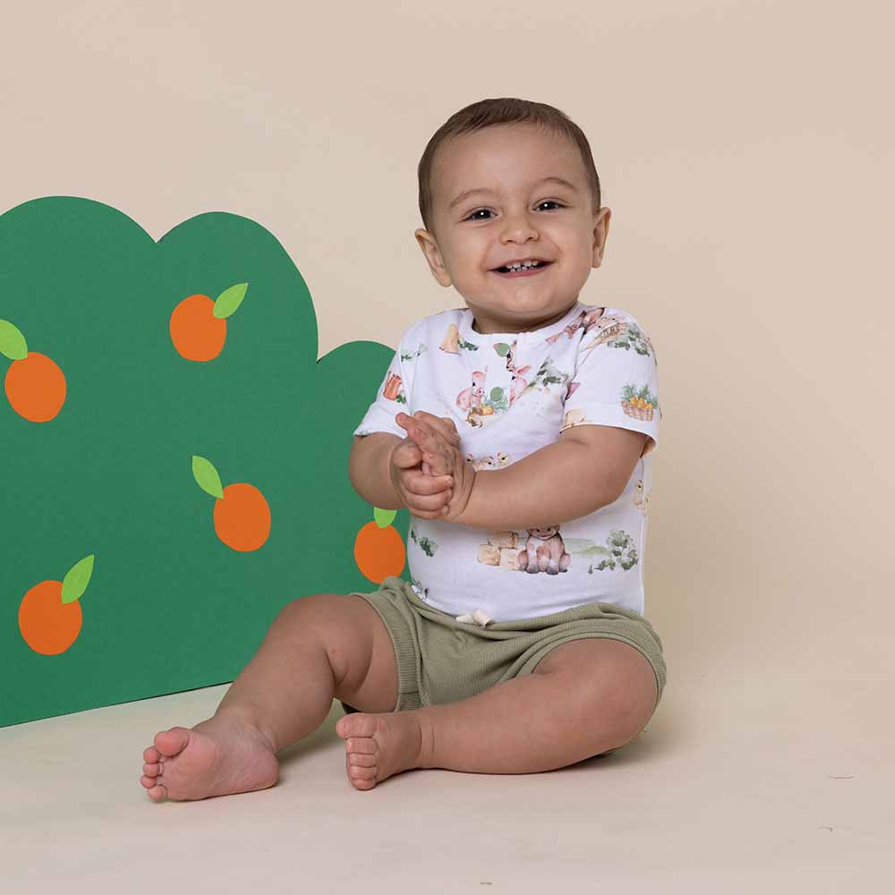 Farm Short Sleeve Organic Bodysuit: 6-12 Months (0)