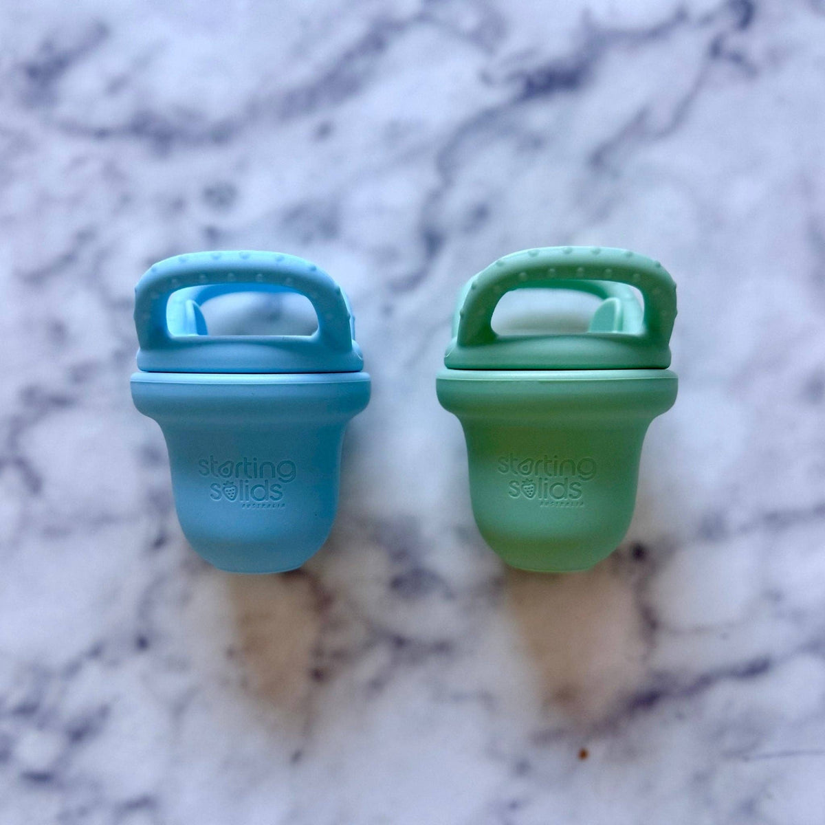 Foodie Teether – Silicone Baby Feeder: Mint Crisp + Blue Lemonade