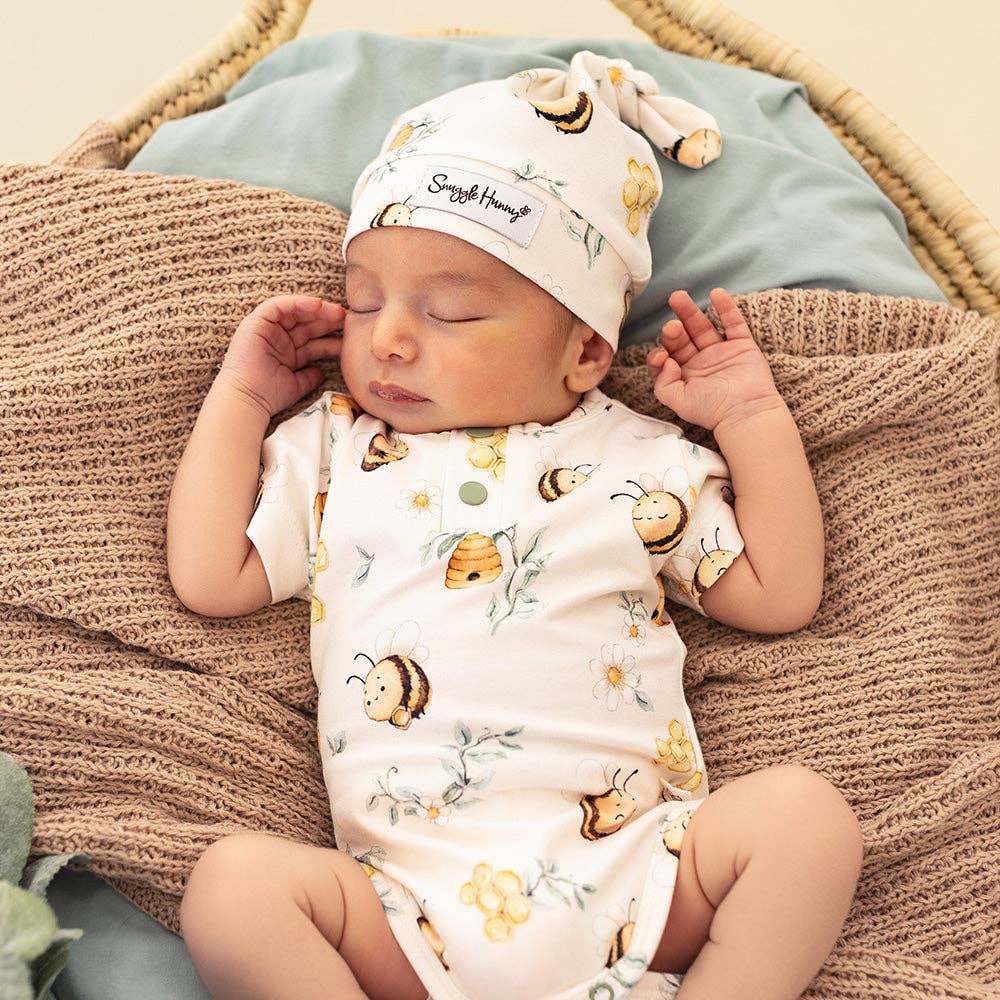 Bumblebees Short Sleeve Organic Bodysuit: 3-6 Months (00)