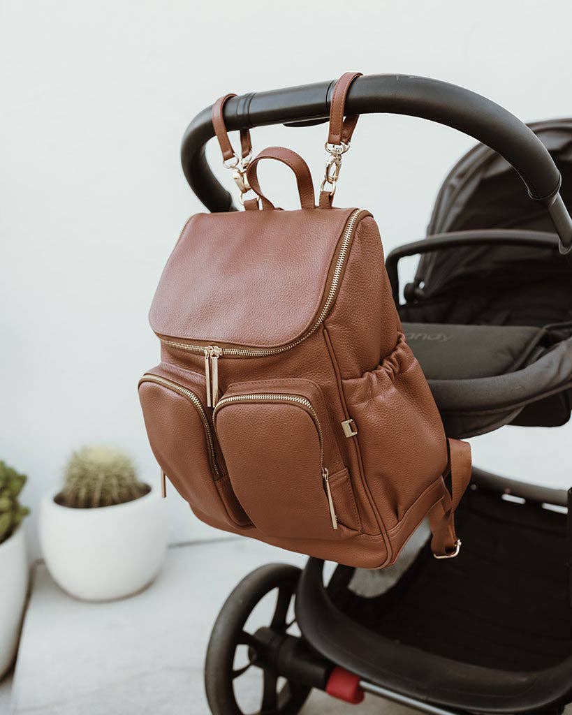 Signature Nappy Backpack - Terracotta Genuine Leather