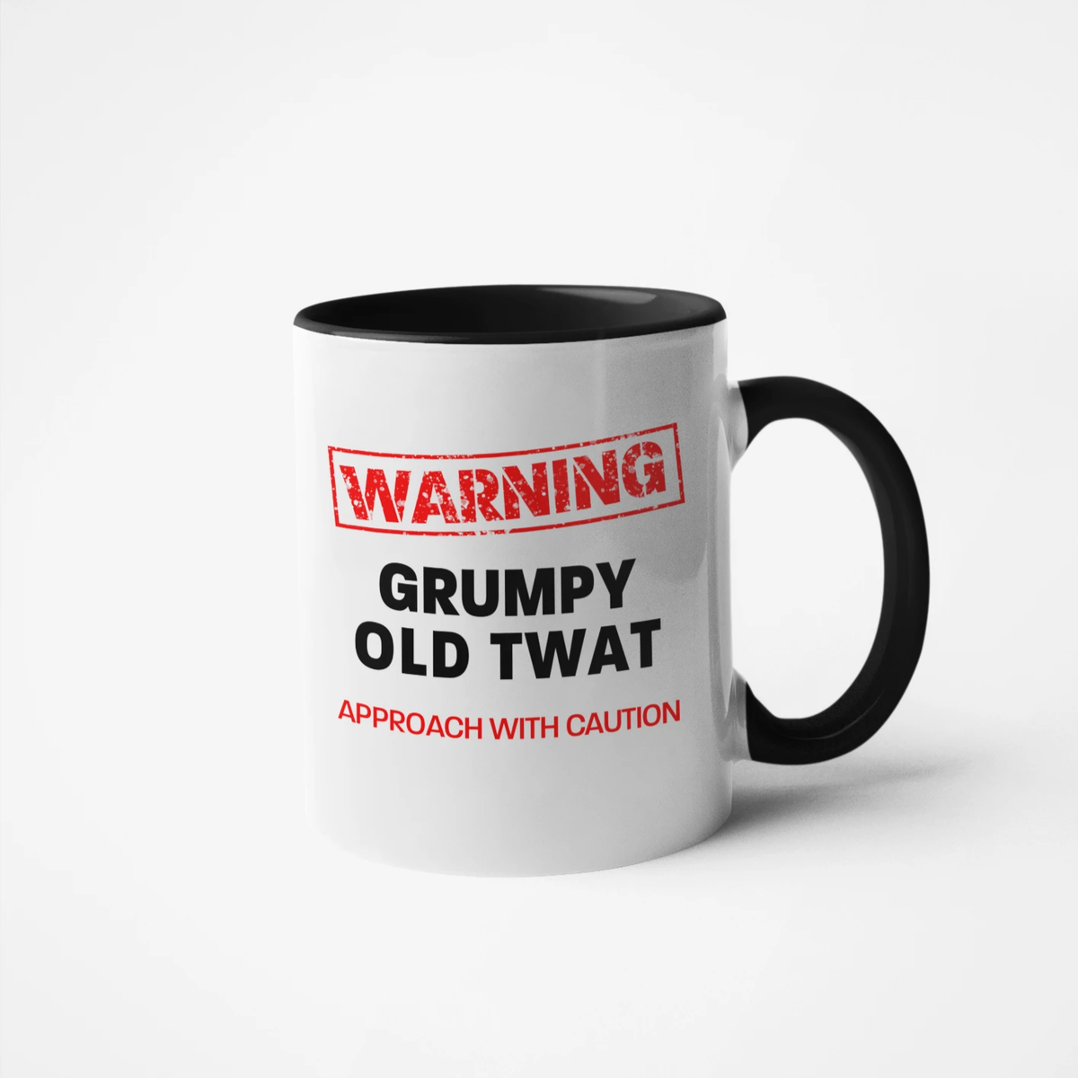 WARNING  Approach With Caution Mug: MOODY OLD CUNT