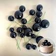 Shiny Black Deco Foam Ball Tipper 20 Piece