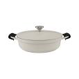 Maxwell and Williams Cast Lite Non-Stick Shallow Casserole 28cm 4L Ecru