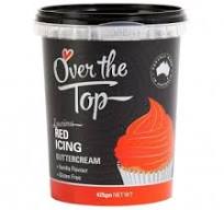 Over The Top Red Icing Buttercream Vanilla Flavour 425G