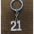 Keyring 21st Birthday Diamonte