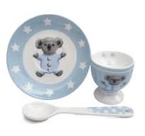 Baby Koala Egg Cup And Spoon Set Pink And Blue