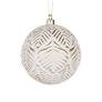 Holly & Ivy Bauble Aztec Leaf WhiteGold