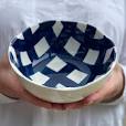 Noss Small Navy Gingham Bowl