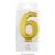 Wish Number 6 Gold Metallic Candle