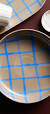 Robert Gordon Costal Junction Bowl 9cm Stone With Blue Stripe