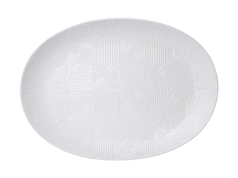 Mw Arc White Oval Platter 41cm