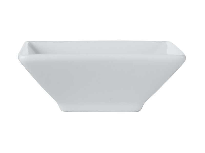 Mw White Basic Square Footed Sauce Dish