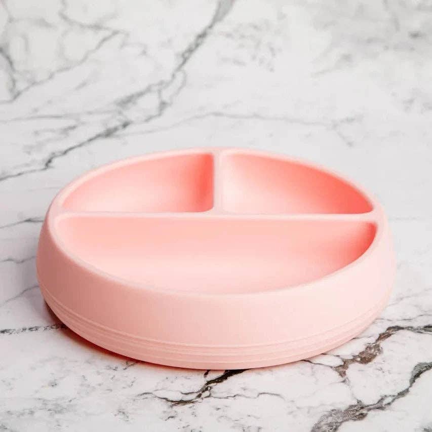 Suckie Scoop Divided Suction Plate: Blue Lemonade