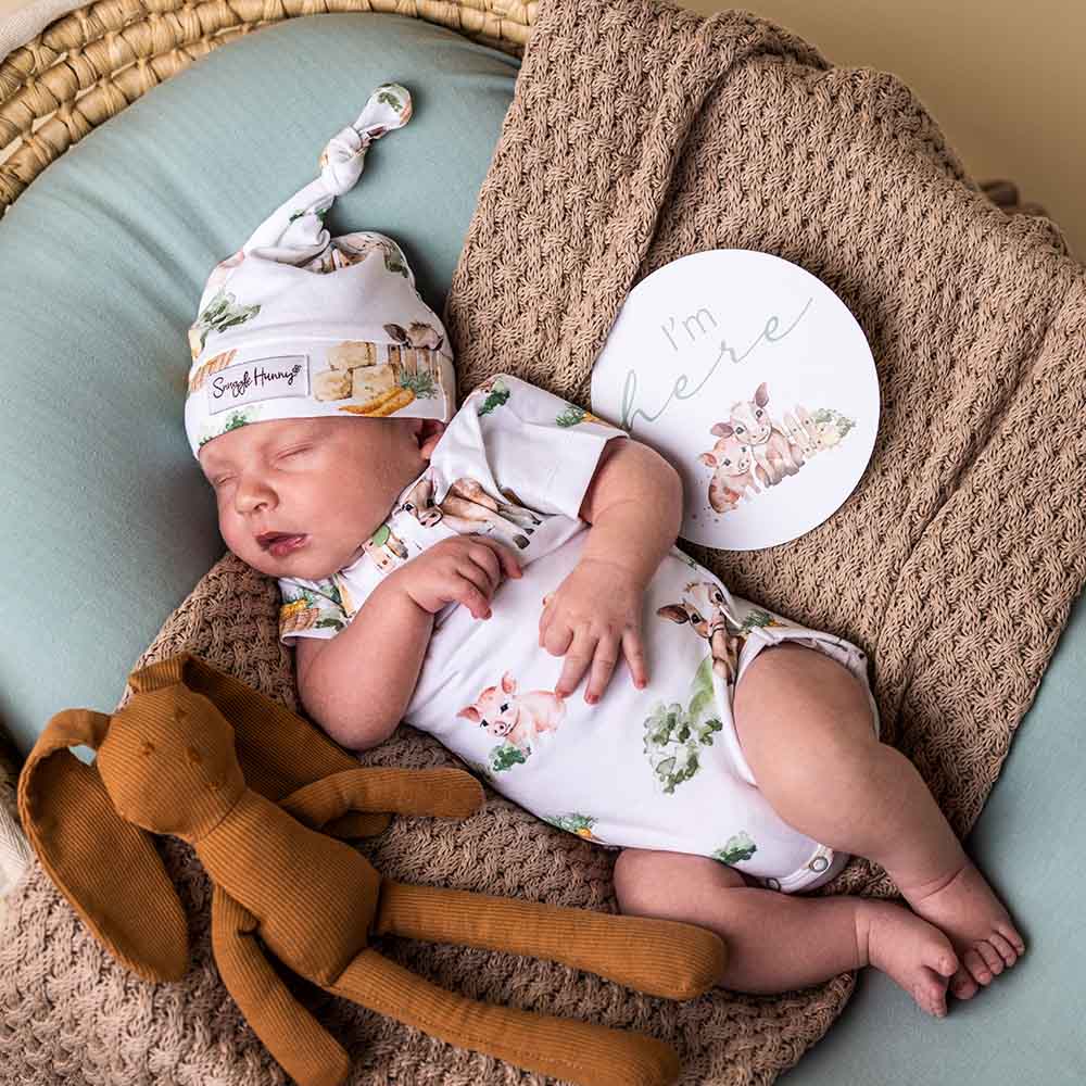 Farm Short Sleeve Organic Bodysuit: Newborn (0000)