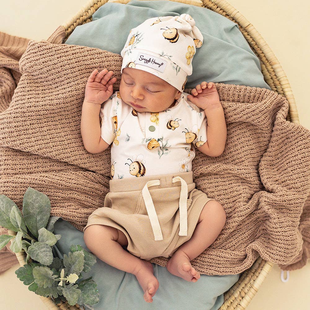 Bumblebees Short Sleeve Organic Bodysuit: Newborn (0000)