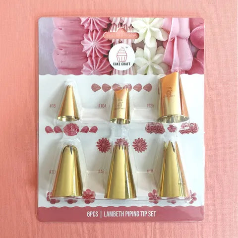 Cake Craft Lambeth Piping Tip Set 6 Piece
