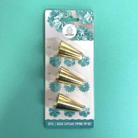 Cake Craft Basic Cupcake Piping Tip Set 3 Piece