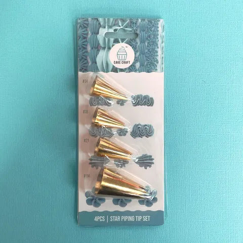 Cake Craft Star Piping Tip Set 4 Piece