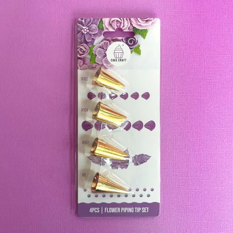 Cake Craft Flower Piping Tip Set 4 Piece