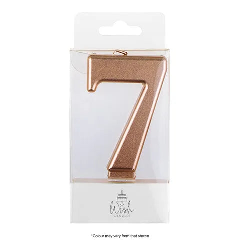 Wish Number 7 Rose Gold Metallic Candle