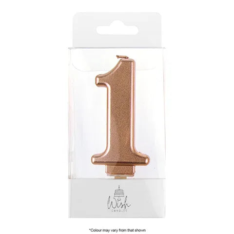 Wish Number 0 Rose Gold Metallic Candle