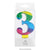 Wish Number 3 Rainbow Metallic Candle