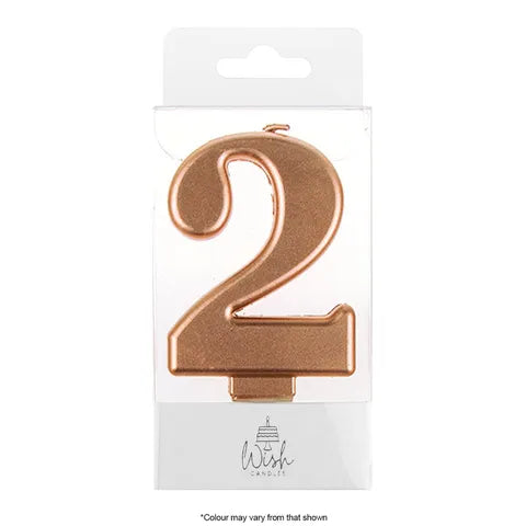 Wish Number 2 Rose Gold Metallic Candle