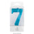 Wish Number 7 Blue Metallic Candle