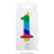 Wish Number 1 Rainbow Gold Metallic Candle