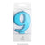 Wish Number 9 Blue Metallic Candle
