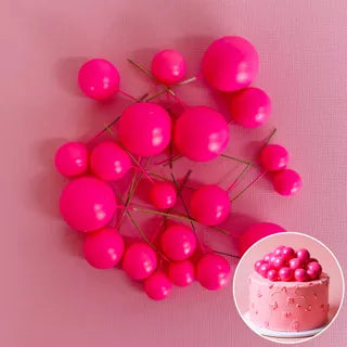 Electric Pink Deco Foam Ball Topper 20 Pce Set