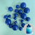 Royal Blue Deco Foam Ball Topper 20 Pce Set