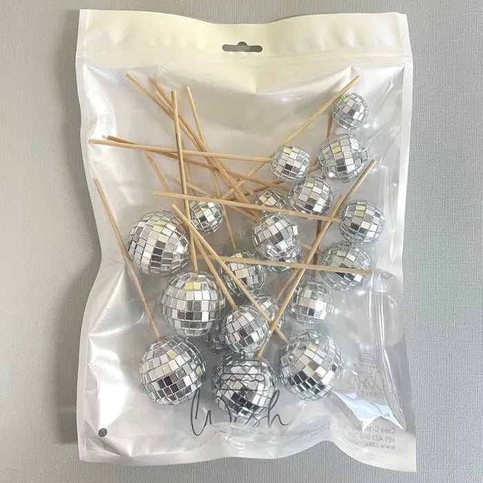 Disco Deco Foam Ball Topper 20 Piece