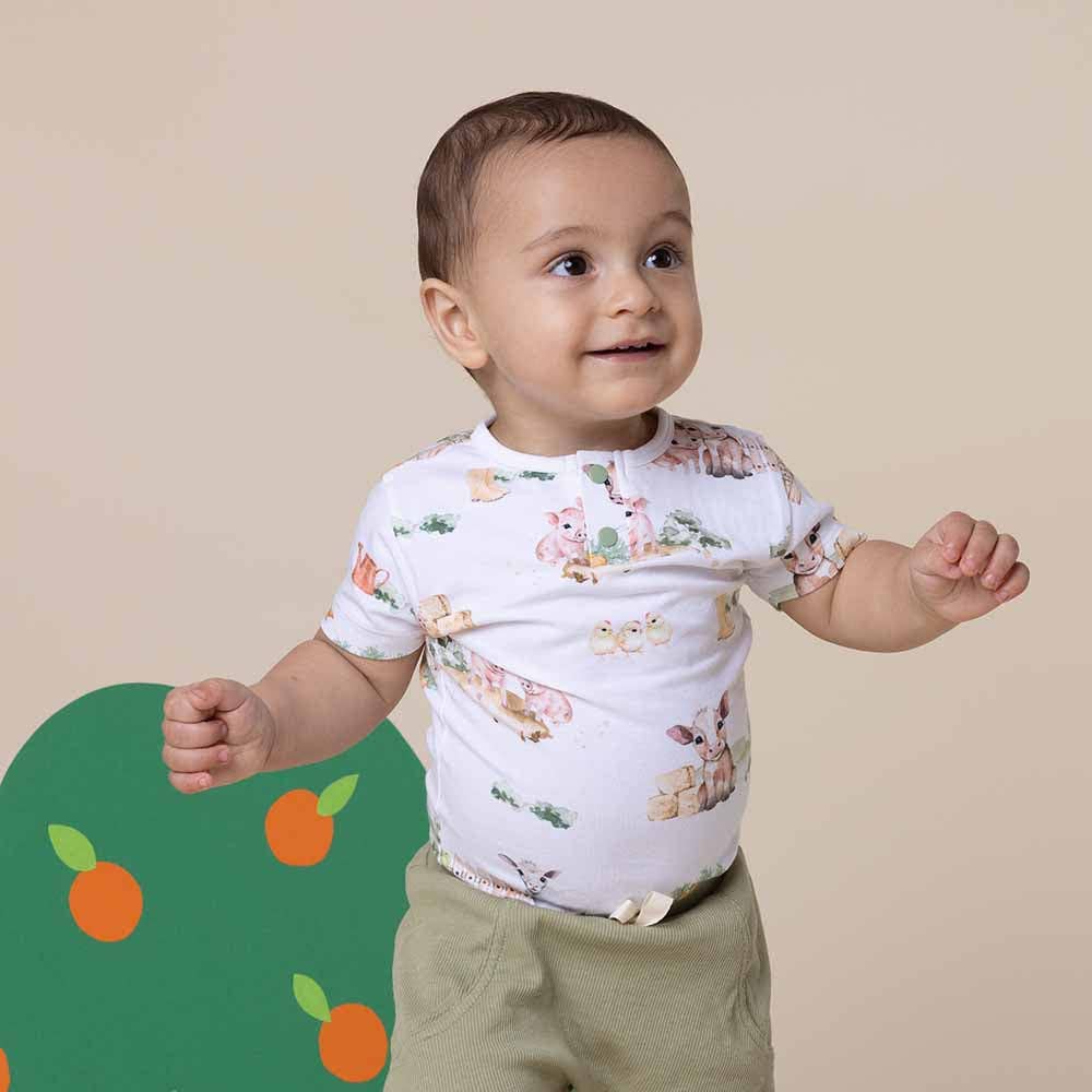 Farm Short Sleeve Organic Bodysuit: 6-12 Months (0)