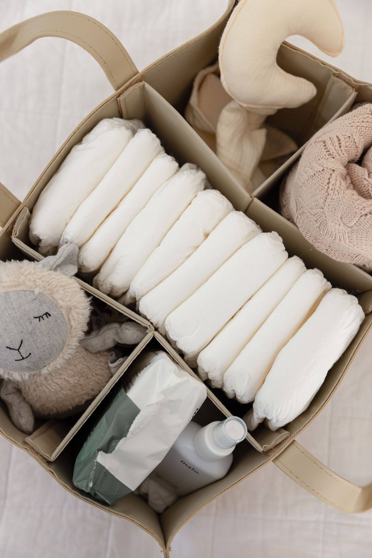 Nappy Caddy- Luxe Range- Nude