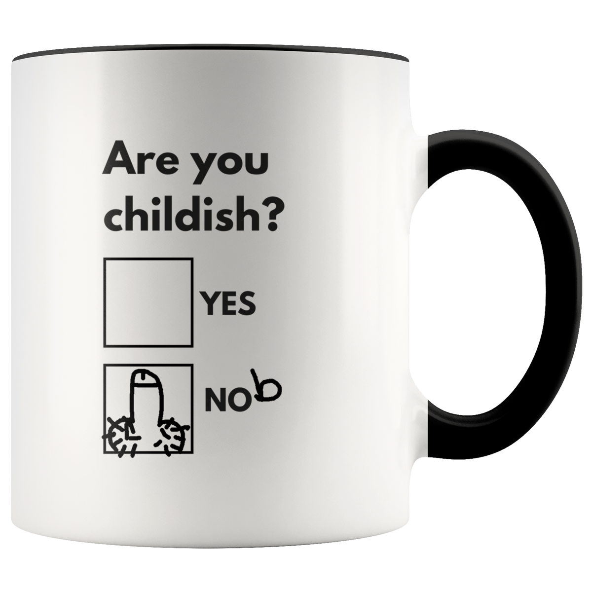 Are You Childish Mug: Black