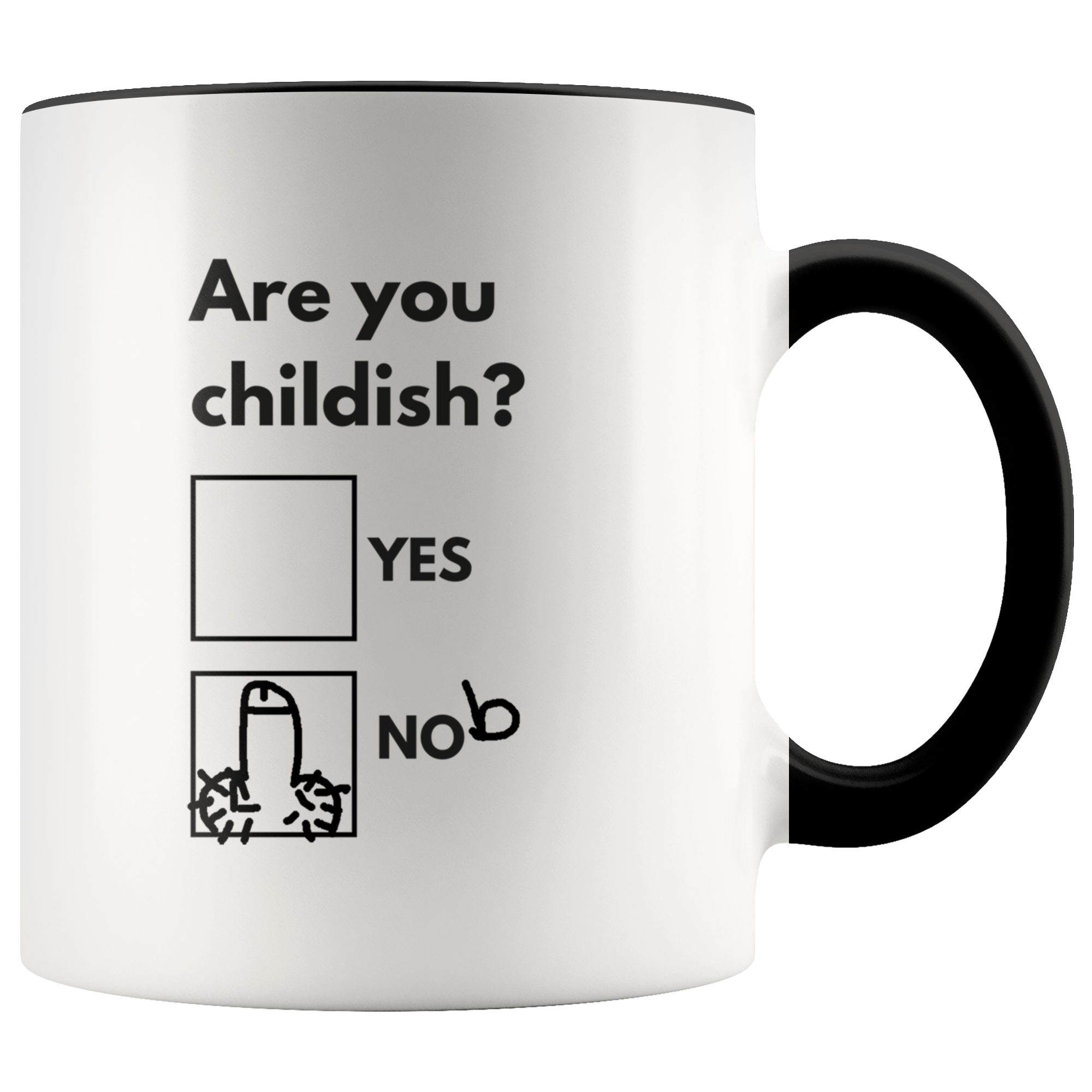 Are You Childish Mug: Black